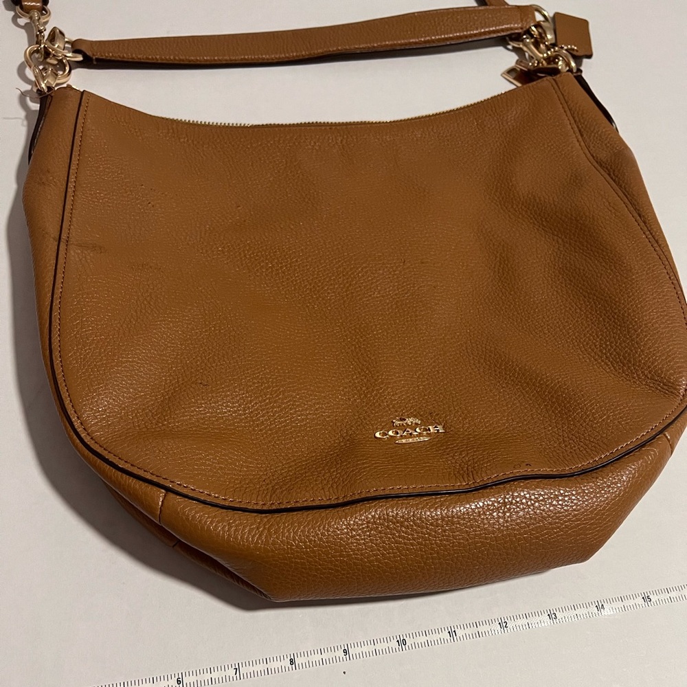 Coach Tan Leather Shoulder Bag